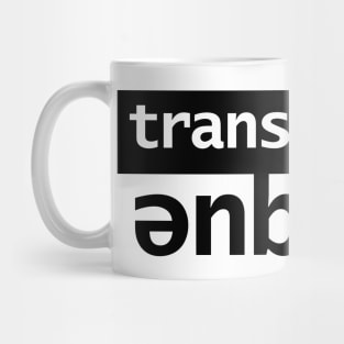 Typography Transparent Opaque Mug